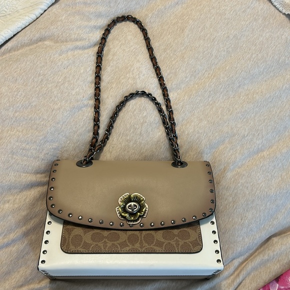 Coach Parker with Rivets Snakeskin - Picture 1 of 8